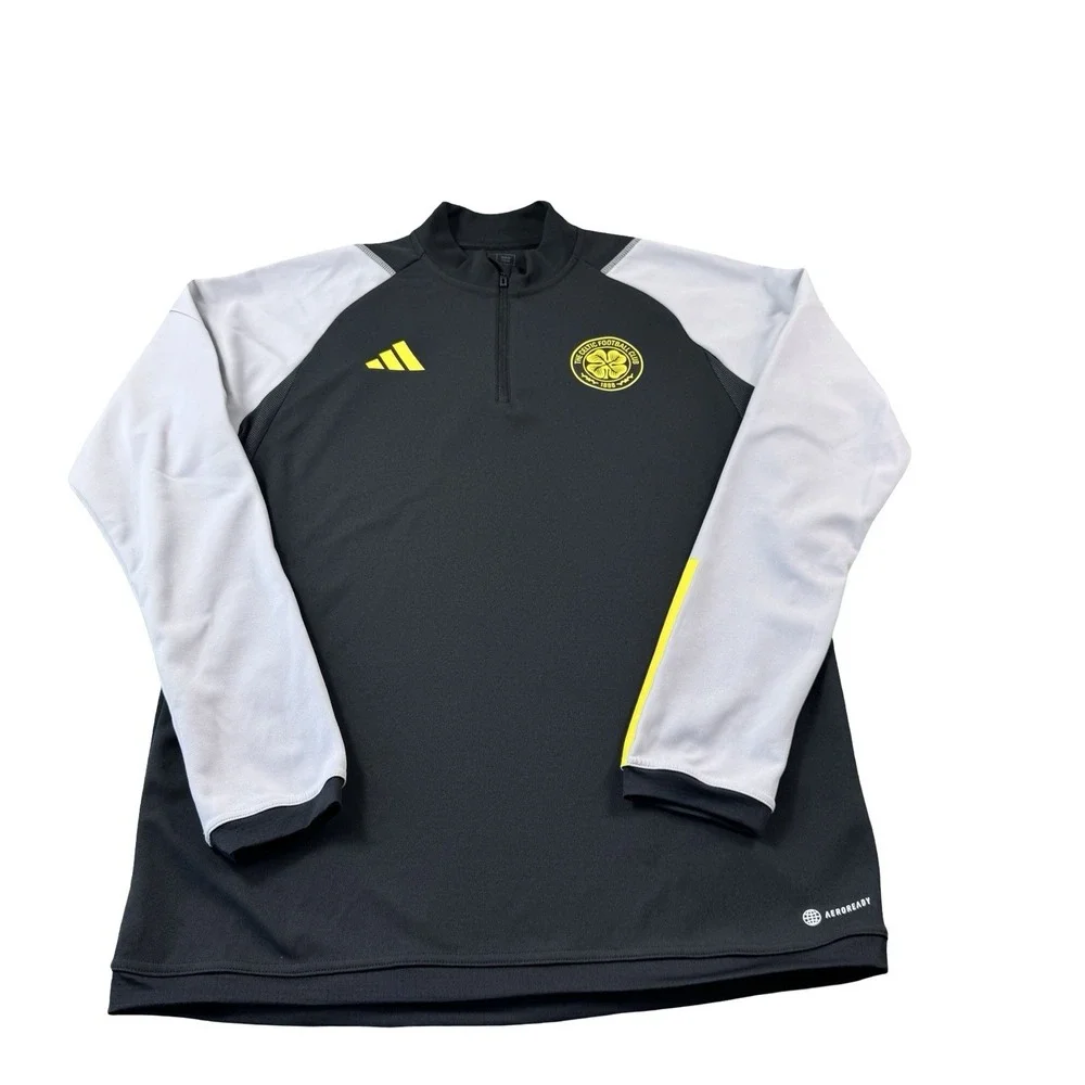 Adidas X Celtic Football Club 1888 Half Zip Performance Pullover Size L Slim